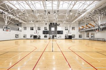 Basketball court at erie recreation center